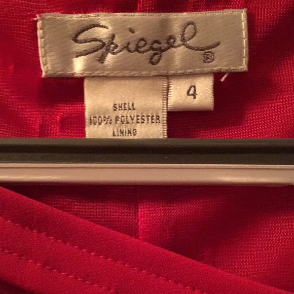 Red Asymmetrical Party Dress - Picture 3 of 4